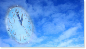 Clock in the clouds