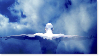 Man in the clouds